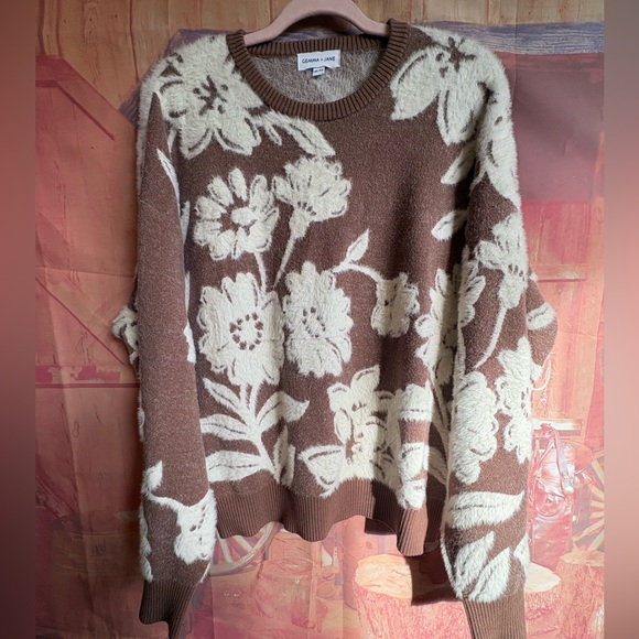 🤎 Gemma + Jane Floral Sweater – Size XL - Picture 2 of 6